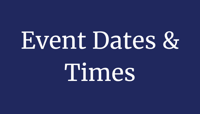 April 17, 18 & 19 - 2026